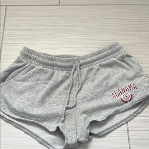Aeropostale Gray Women's Athletic Lounge Shorts with Crimson Logo